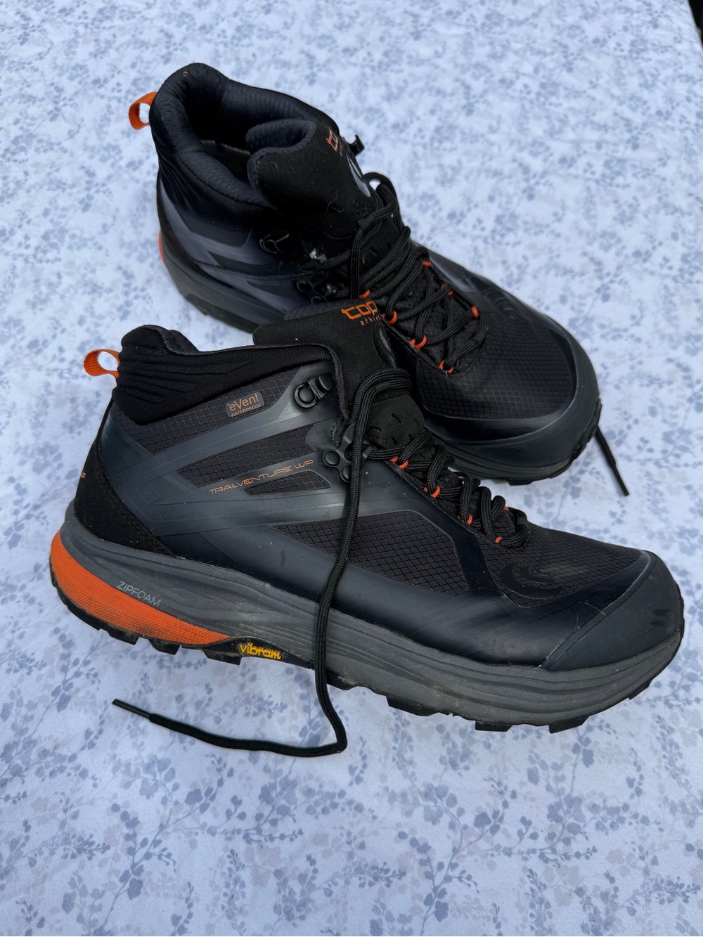 Trail-Ready Men's Black and Orange Hiking Boots
